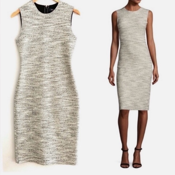 THEORY Eano Branson salt & pepper sheath dress. Body con w/ stretch. Like new. - Picture 4 of 9